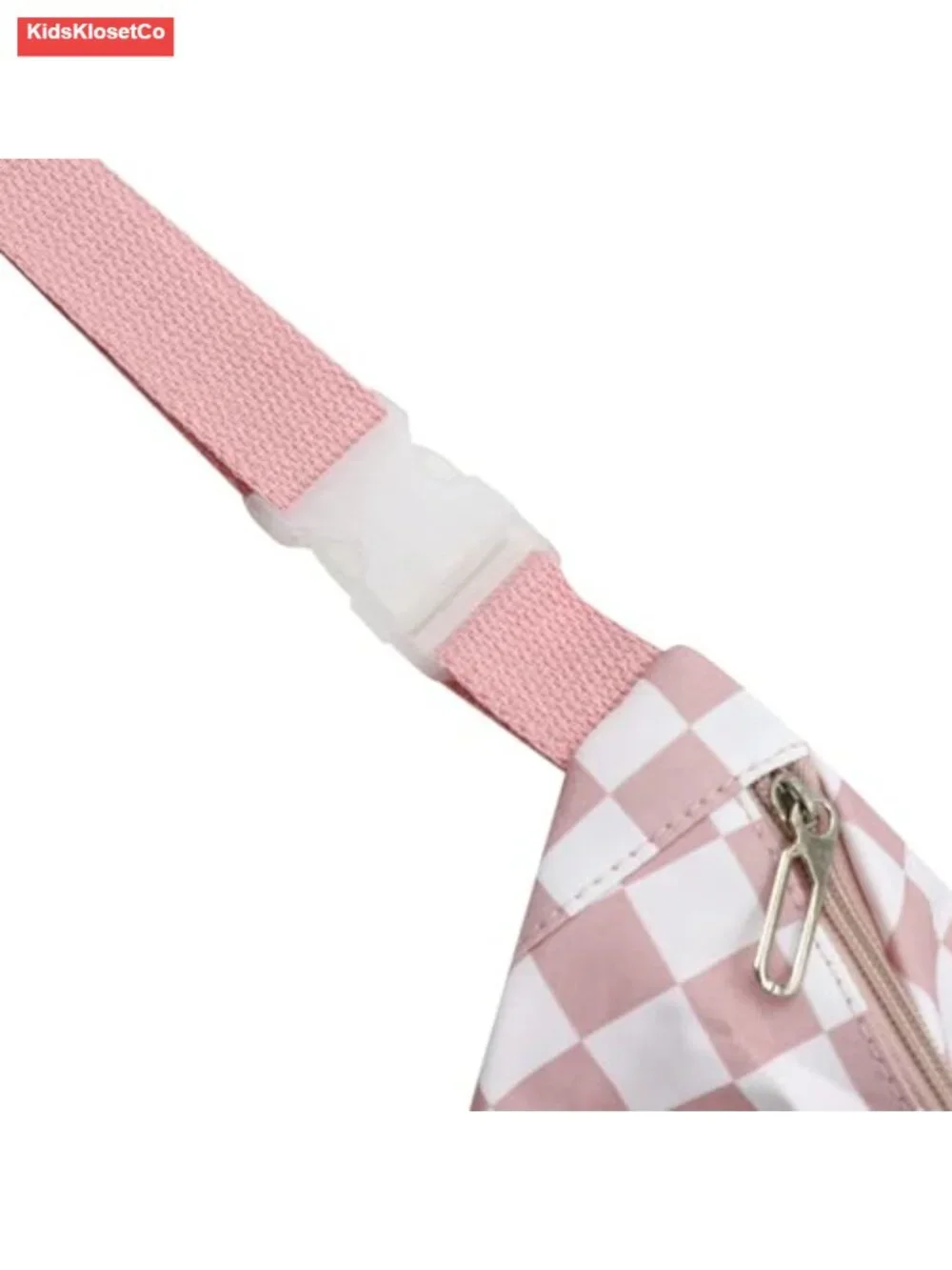 Canvas Checkered Fanny Pack with Adjustable Belt